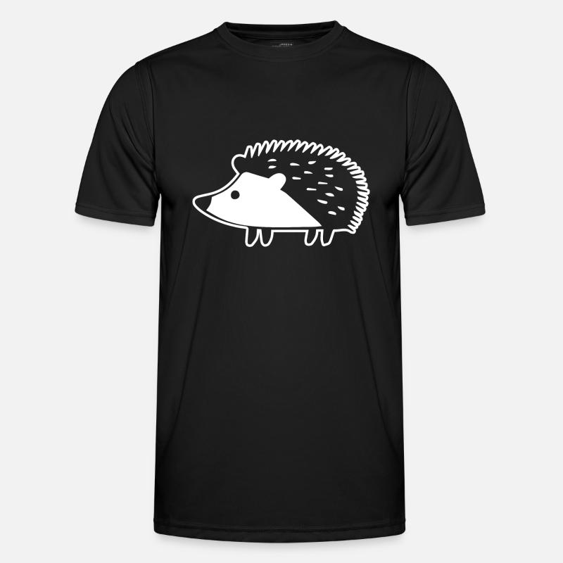 Igel - Männer Funktions-T-Shirt - Schwarz