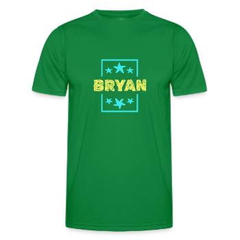 Cadeau pour Bryan - T-shirt sport Homme - vert - Devant - AI Model Male 178 dark (178cm)