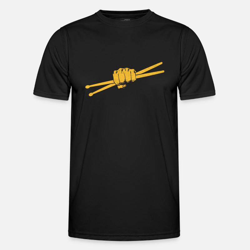Drumstick Drummer Drum Drumming Drummers - Männer Funktions-T-Shirt - Schwarz