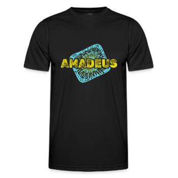 Freizeit Amadeus - Männer Funktions-T-Shirt - Schwarz - Vorne - AI Model Male 178 dark (178cm)