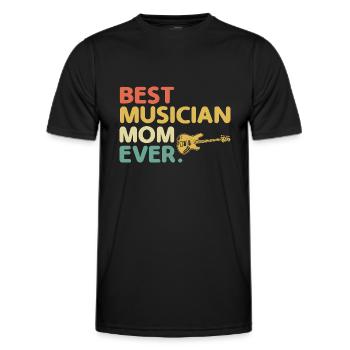 Beste Musikerin Mutter aller Zeiten Bassist Bassist - Männer Funktions-T-Shirt - Schwarz - Vorne - AI Model Male 178 dark (178cm)