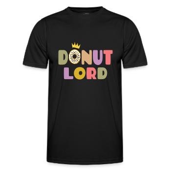 Donut Lord – Gourmet und lustiges Design - Männer Funktions-T-Shirt - Schwarz - Vorne - AI Model Male 178 dark (178cm)