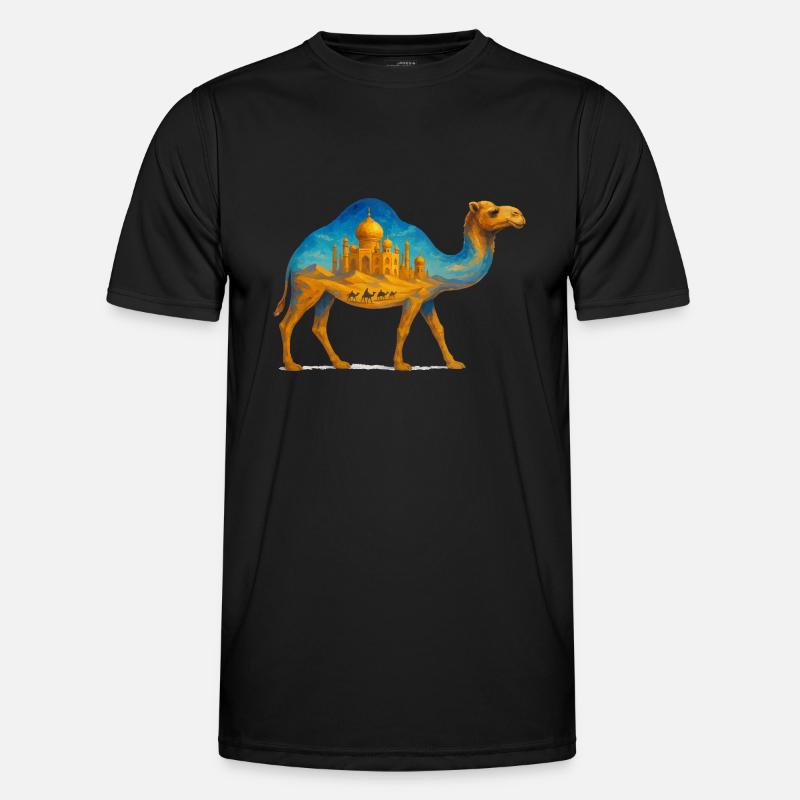kamel wueste palast - Männer Funktions-T-Shirt - Schwarz
