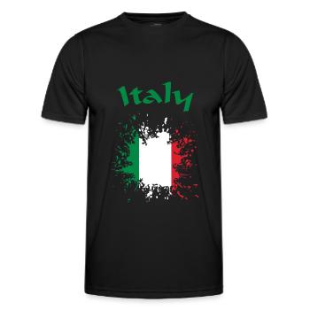 Italie Italie Italie - T-shirt sport Homme - noir - Devant - AI Model Male 178 dark (178cm)