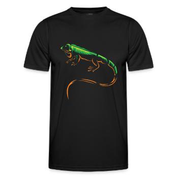 iguana - Men's Functional T-Shirt - black - Front - AI Model Male 178 dark (178cm)