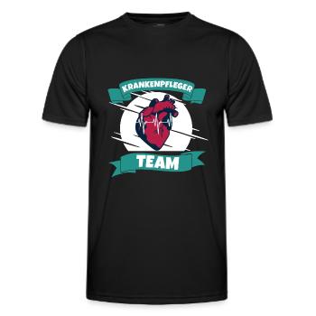 Krankenpfleger team - Männer Funktions-T-Shirt - Schwarz - Vorne - AI Model Male 178 dark (178cm)