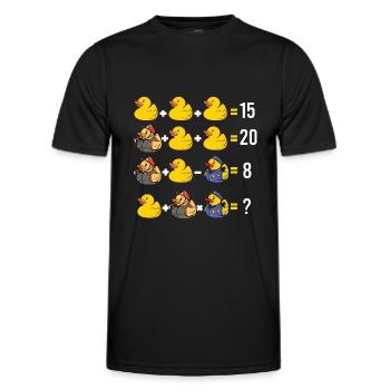 Order Of Operations Duckie Quiz Rubber Duck Math T - Men's Functional T-Shirt - black - Front - AI Model Male 178 dark (178cm)