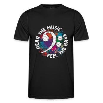 Spüre den Bass - Männer Funktions-T-Shirt - Schwarz - Vorne - AI Model Male 178 dark (178cm)