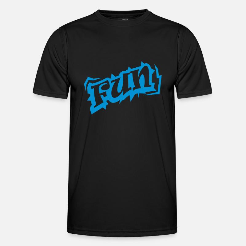 Fun Word Text Logo - Men's Functional T-Shirt - black