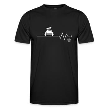 healthy lifestyle - Men's Functional T-Shirt - black - Front - AI Model Male 178 dark (178cm)