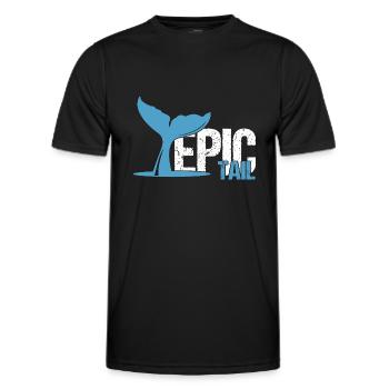 Orca Beobachtung für Buckelwale und Meerwale - Männer Funktions-T-Shirt - Schwarz - Vorne - AI Model Male 178 dark (178cm)