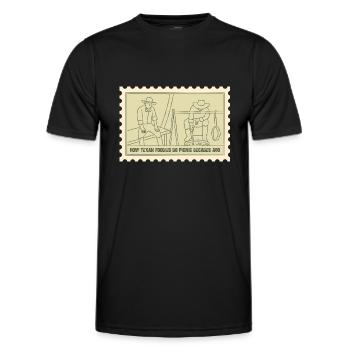 Essen Vergangenheit Design für stolze Texaner - Männer Funktions-T-Shirt - Schwarz - Vorne - AI Model Male 178 dark (178cm)