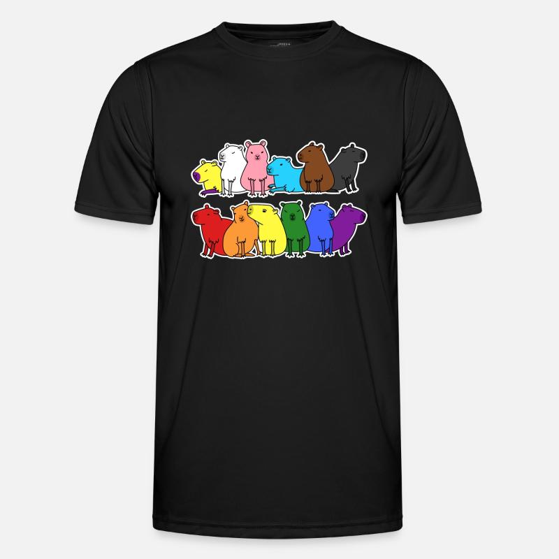 Fierté Progrès Flag Capybara Egalité - T-shirt sport Homme - noir