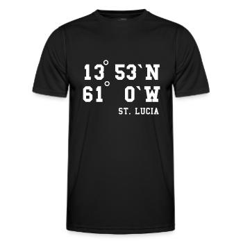 St. Lucia Karibik Insel Saint Lucia Urlaub Idee - Männer Funktions-T-Shirt - Schwarz - Vorne - AI Model Male 178 dark (178cm)