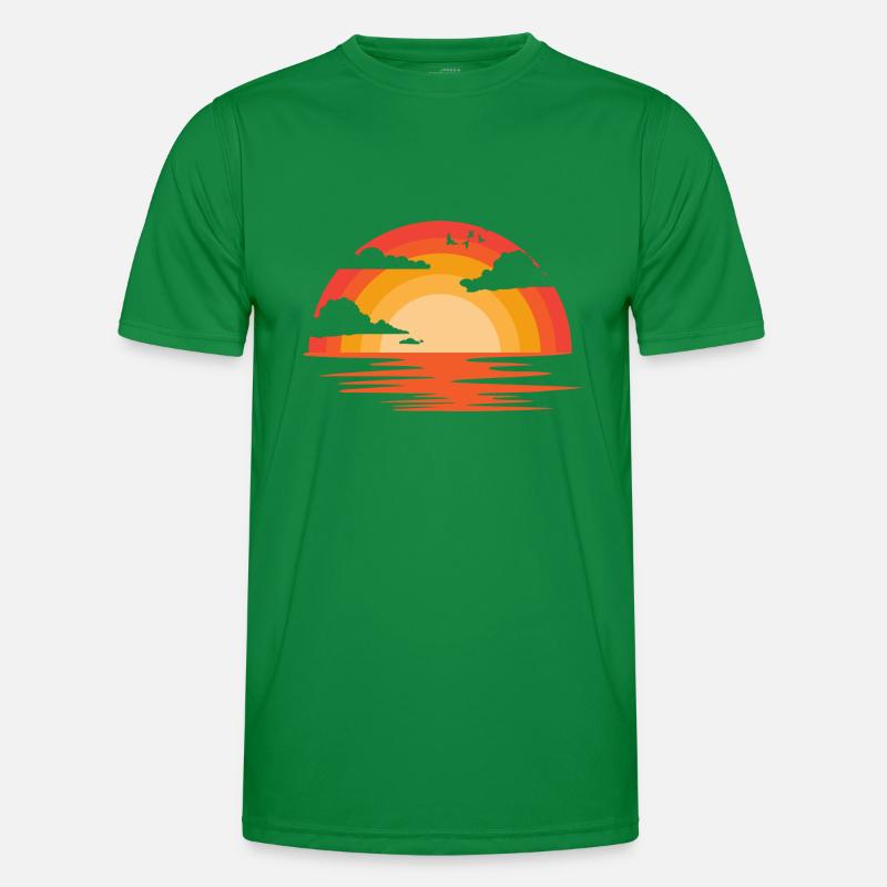 coucher du soleil T-shirt sport Homme