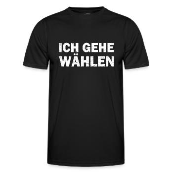 ich gehe wählen spruch wahl sprüche - Männer Funktions-T-Shirt - Schwarz - Vorne - AI Model Male 178 dark (178cm)