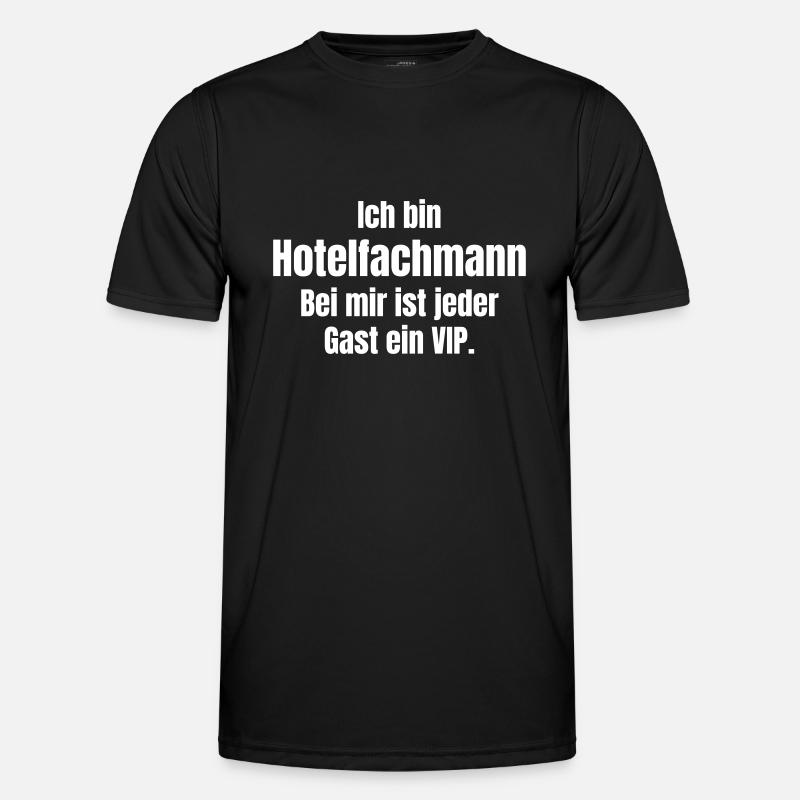 Hotelfachmann - Männer Funktions-T-Shirt - Schwarz