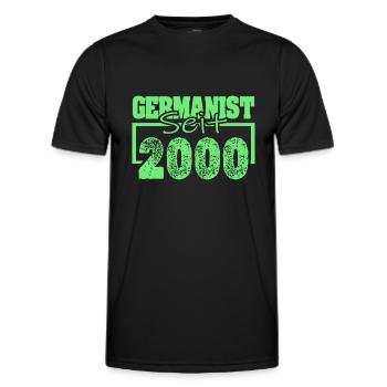 Studium 2000 - Männer Funktions-T-Shirt - Schwarz - Vorne - AI Model Male 178 dark (178cm)
