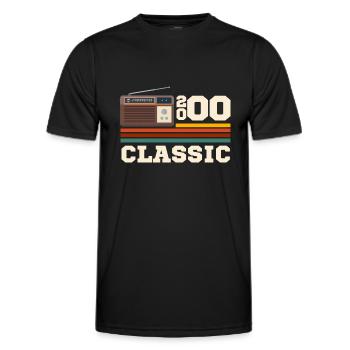 Anniversaire 2000 retro classic - T-shirt sport Homme - noir - Devant - AI Model Male 178 dark (178cm)