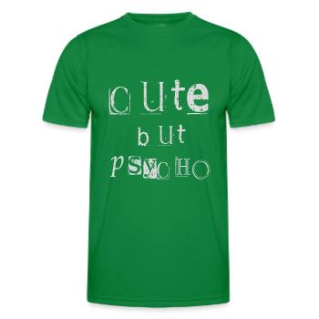 Cute but Psycho - Men's Functional T-Shirt - kelly green - Front - AI Model Male 178 dark (178cm)