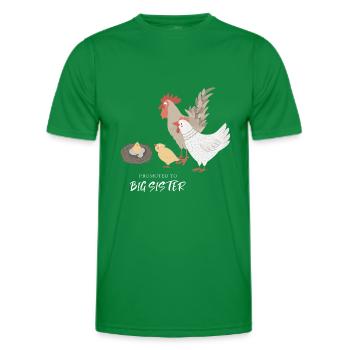 Promoted to big sister - Men's Functional T-Shirt - kelly green - Front - AI Model Male 178 dark (178cm)