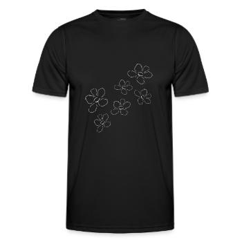 blumen blume - Männer Funktions-T-Shirt - Schwarz - Vorne - AI Model Male 178 dark (178cm)