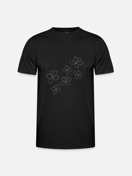 flowers flower - Men's Functional T-Shirt - black