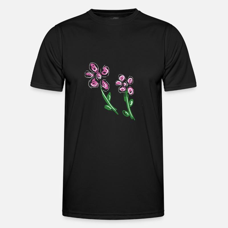 blumen blume - Männer Funktions-T-Shirt - Schwarz