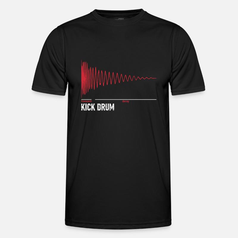 Kick Drum - キックドラム - Männer Funktions-T-Shirt - Schwarz