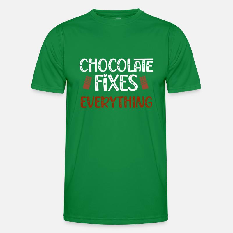 1 I Eat Chocolate - Chocolate Fixes Everything Men's Functional T-Shirt