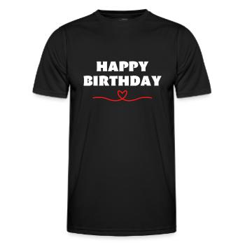 Happy Birthday Birthday Greeting Birthday Gift - Men's Functional T-Shirt - black - Front - AI Model Male 178 dark (178cm)