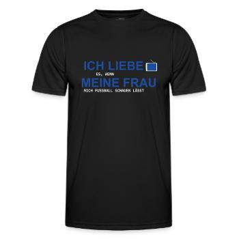 Ich liebe meine Frau - Männer Funktions-T-Shirt - Schwarz - Vorne - AI Model Male 178 dark (178cm)