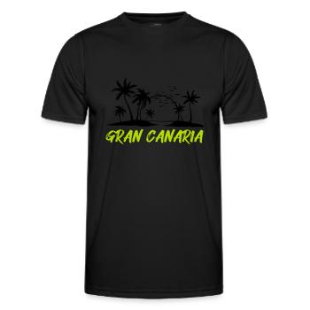 Gran Canaria - Men's Functional T-Shirt - black - Front - AI Model Male 178 dark (178cm)