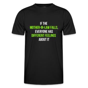 Mother-in-law Saying English - Men's Functional T-Shirt - black - Front - AI Model Male 178 dark (178cm)