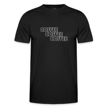 Coffee coffee coffee - Men's Functional T-Shirt - black - Front - AI Model Male 178 dark (178cm)
