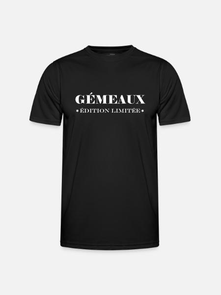 gémeaux - T-shirt sport Homme - noir