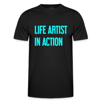 Artists of life in action - Men's Functional T-Shirt - black - Front - AI Model Male 178 dark (178cm)