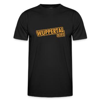 Wuppertal 0202 Vorwahl - Männer Funktions-T-Shirt - Schwarz - Vorne - AI Model Male 178 dark (178cm)