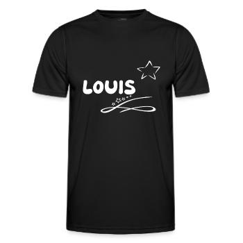 Geschenk Louis - Männer Funktions-T-Shirt - Schwarz - Vorne - AI Model Male 178 dark (178cm)