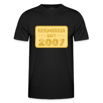 2007 - Männer Funktions-T-Shirt - Schwarz - Vorne - AI Model Male 178 dark (178cm)