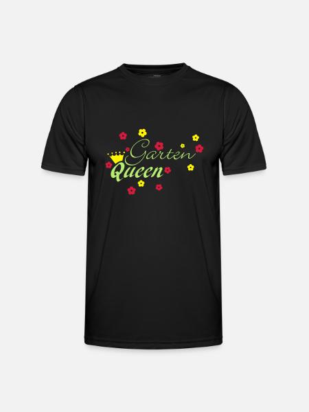 Gartenqueen - Männer Funktions-T-Shirt - Schwarz