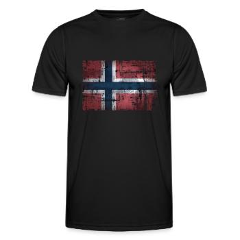 Norwegen - Männer Funktions-T-Shirt - Schwarz - Vorne - AI Model Male 178 dark (178cm)