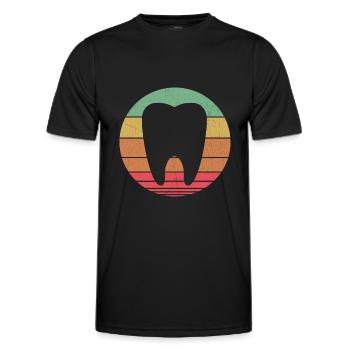 Tooth Doctor Vintage Dentistry Lover Oral Hygiene - Männer Funktions-T-Shirt - Schwarz - Vorne - AI Model Male 178 dark (178cm)