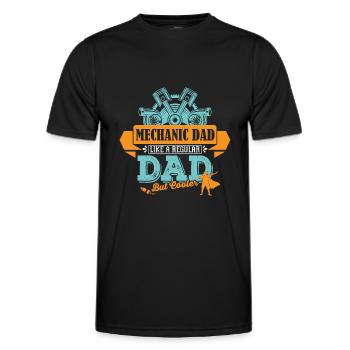 Mechaniker Vater cooler Papa - Männer Funktions-T-Shirt - Schwarz - Vorne - AI Model Male 178 dark (178cm)