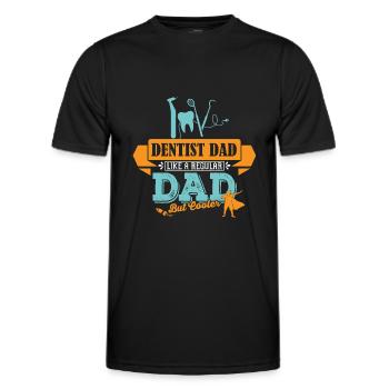 Zahnarzt Vater cooler Papa - Männer Funktions-T-Shirt - Schwarz - Vorne - AI Model Male 178 dark (178cm)