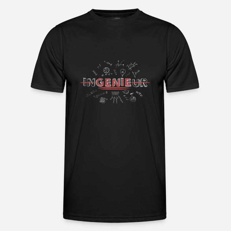 Engineer or genius? - Men's Functional T-Shirt - black