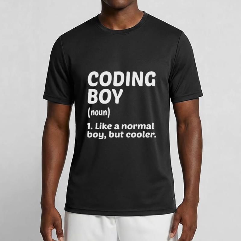 Coding Boy Definition Noun Software Developer Prog Männer Funktions-T-Shirt