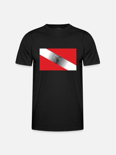 Diving Flagg - Men's Functional T-Shirt - black