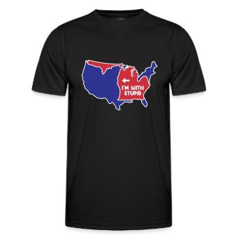 Michigan US Slogan für patriotische Michigander - Männer Funktions-T-Shirt - Schwarz - Vorne - AI Model Male 178 dark (178cm)