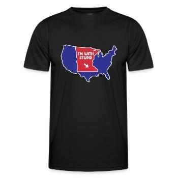 Minnesota Design für patriotische Minnesotaner - Männer Funktions-T-Shirt - Schwarz - Vorne - AI Model Male 178 dark (178cm)
